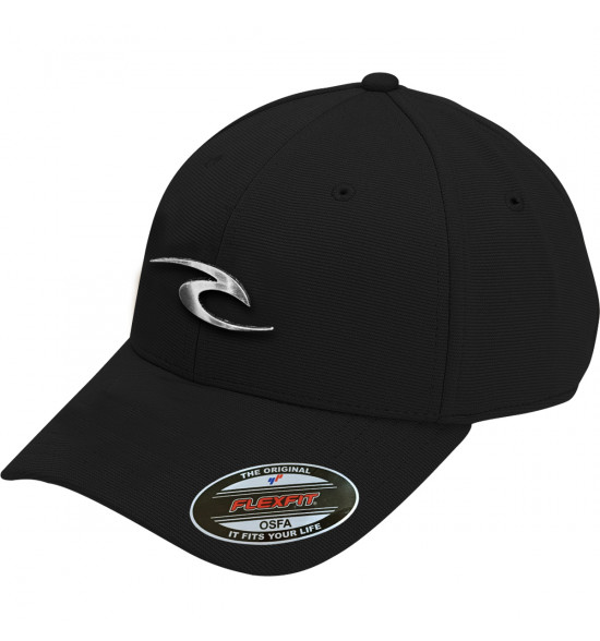 Boné Rip Curl Wave Icon Metal Logo Flexfit Black